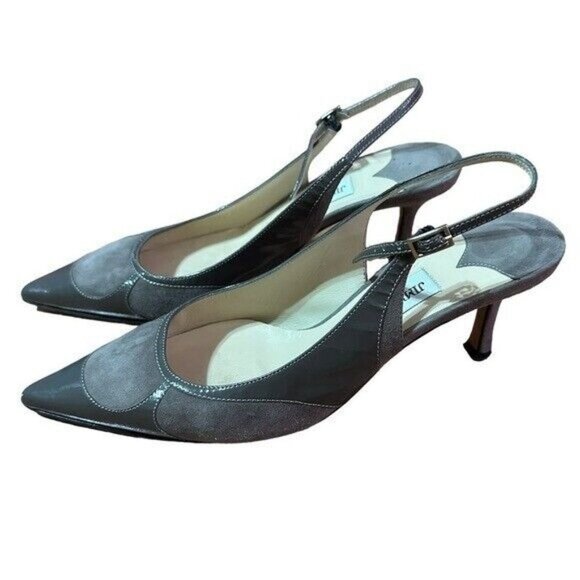 Jimmy Choo Leather Slingback Pumps Size 38.5 - Picture 1 of 5